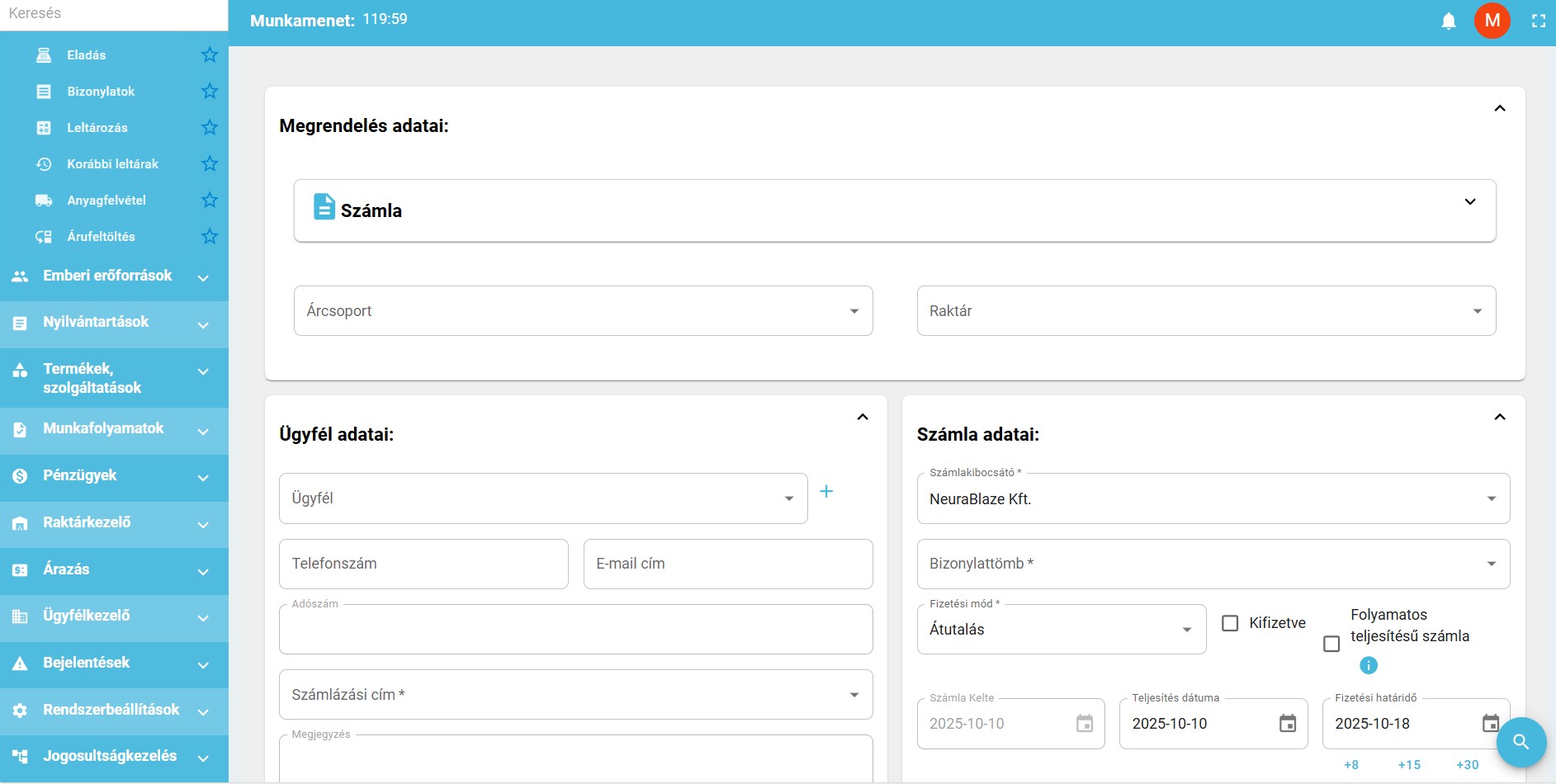 Jacana CRM és értékesítési felület